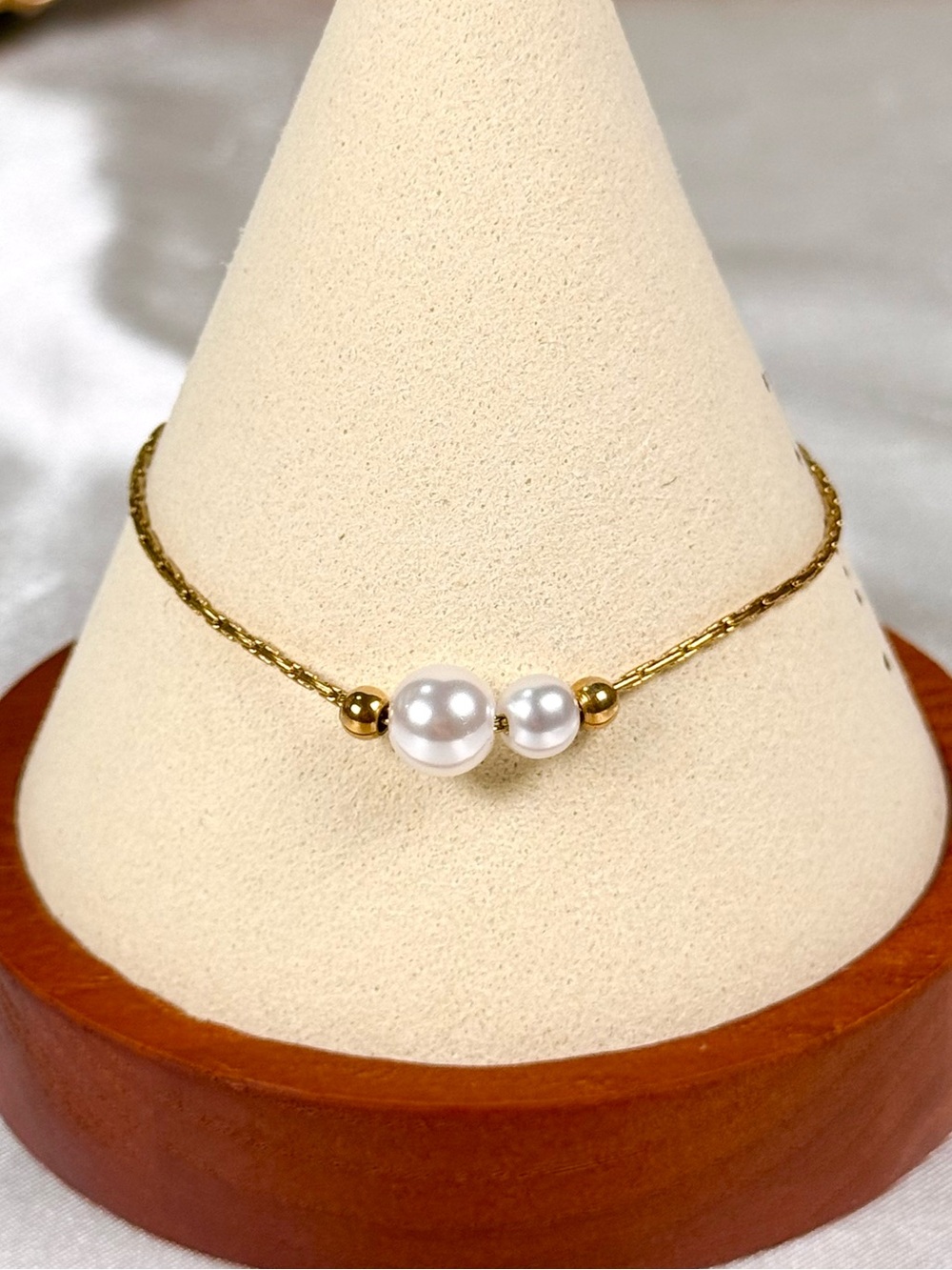 #161 Gold Plated Stainless Steel Women's Bracelet Adjustable